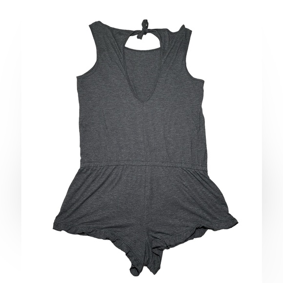 Victoria’s Secret Dark Gray Romper with Open Back - Size Large - Picture 2 of 5